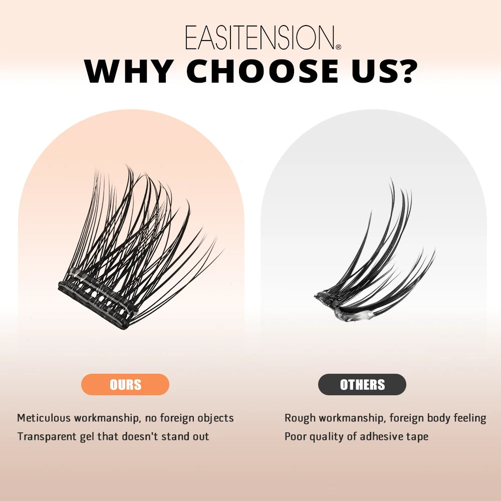 Cils en Grappes Auto-Adhésifs