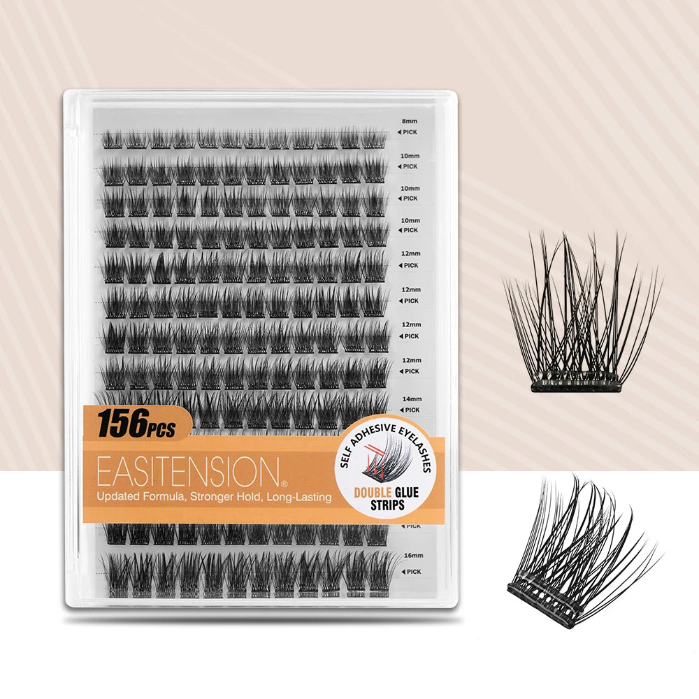 Cils en Grappes Auto-Adhésifs