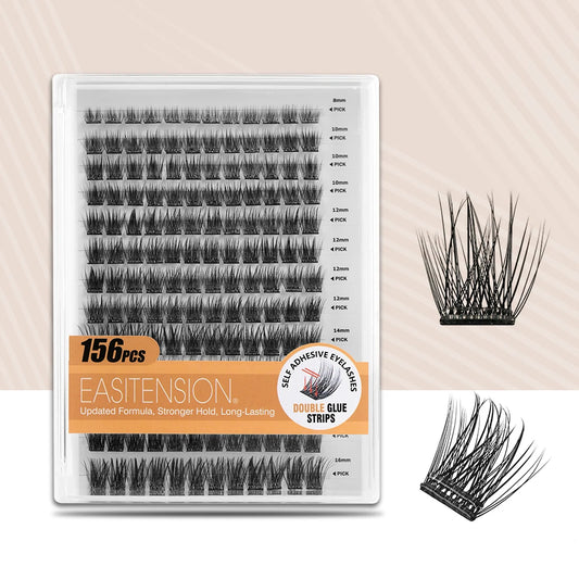 Cils en Grappes Auto-Adhésifs