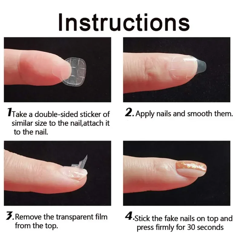 Autocollant Double Face pour Ongles à Coller
