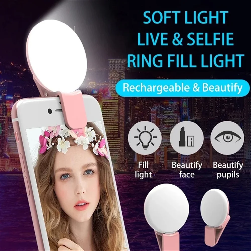 Mini Ring Light USB pour Smartphone – Idéal Selfies & Vlogs